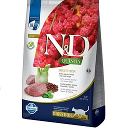 Сухий корм Farmina N&D Quinoa Digestion Adult Lamb для котів із порушеннями травлення (ягня, кіноа), 5 кг