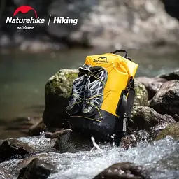 Рюкзак Naturehike NH21FSB04 водонепроникний 30 л бежевий - мініатюра 4