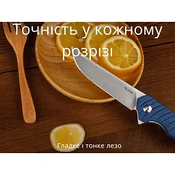 Ніж складаний туристичний Ruike P122-ME, (9.2 см) 14C28N / мікарта синій - мініатюра 20