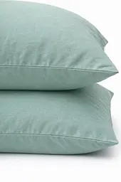 Наволочка Ecotton 70х70 см фланель із бавовни Mint м'ятного кольору (25516) - мініатюра 2