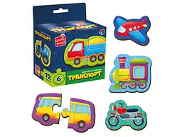 Гра розвиваюча VLADI TOYS "Транспорт" пазли магнітні VT1733-02 - мініатюра 2