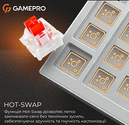 Механічна ігрова клавіатура GamePro MK-124-G Genesis Joker Pro Outemu Red Switch Wireless/Bluetooth/USB - мініатюра 11