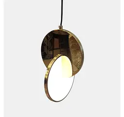 Золотий дизайнерський LED-підвіс Artlight 8219S GD із дзеркальною латунною пластиною та світловим колом - мініатюра 5