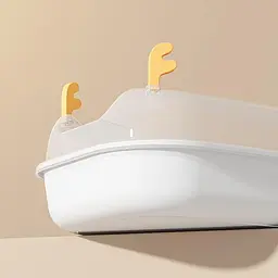 Лоток для котів ELE PET 36 х 50 х 18см, відкритий туалет з лопаткою, Білий - мініатюра 3