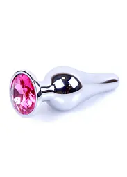 Анальна пробка - Jewellery Silver Long Plug Pink - мініатюра 9