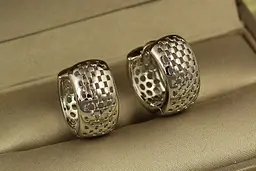Сережки Xuping Jewelry кільця ситечко 1.5 см сріблясті - мініатюра 3