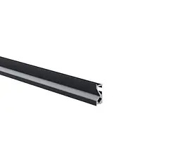 LED профіль меблевий з розсіювачем PC 3 м Kloodi KLP2009 3 BK