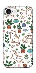 TPU чохол Demsky Cats pattern для Apple iPhone 16e (6.1")