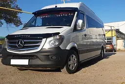 Дефлектор капоту мухобійка Mercedes-Benz Sprinter 2013-2021 Евро Крепление (Vip Tuning) MRD08 - мініатюра 3