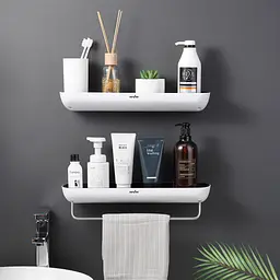 Полиця велика МВМ My Home BP-18 клейка біла з чорним (BP-18 WHITE/BLACK) - мініатюра 9