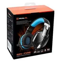 Навушники REAL-EL GDX-7500 black-blue - мініатюра 9