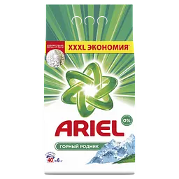 Пральний порошок Ariel Автомат Гірське джерело, для білих тканин, 12 кг (2 уп. по 6 кг) - мініатюра 2