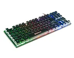 Клавіатура REAL-EL Gaming 8710 TKL Backlit, Black, USB, мембранна, підсвічування, металева основа, 87 кнопок - мініатюра 2
