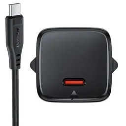 МЗП Acefast A118 PD30W GaN (1USB-C) + кабель Type-C to Lightning Black - мініатюра 2