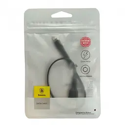 Кабель для заряджання чорний Baseus Flat Lightning Cable Fast Data Sync Charging 0.25м CALZY-A01 - мініатюра 3