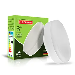 Лампочка Eurolamp LED GX53 8W 3000K (LED-GX53-0830(N)) - мініатюра 3