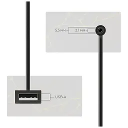 Кабель живлення USB to DC 5.5x2.1mm 9V 0.8m Armorstandart (ARM65662) - мініатюра 3