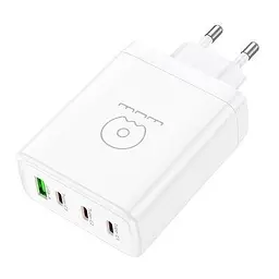 Зарядний пристрій адаптер блочок WUW-C158 1 USB 3 Type-C PD 100W для зарядки чотирьох пристроїв одночасно - мініатюра 2