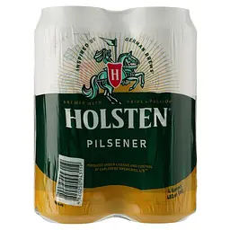 Пиво Holsten Pilsener, світле, 4,7%, з/б, 1,92 л (4 шт. по 0,48 л)