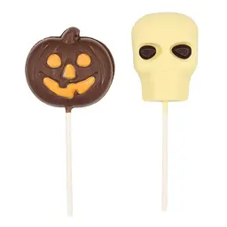 Шоколадний льодяник Stockley’s Halloween Milk Chocolate Pumpkin or Skull Lollipops 35г - мініатюра 3