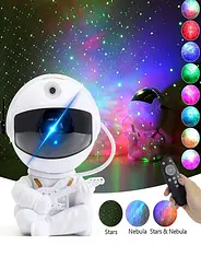 Нічник-проектор зоряного неба Астронавт Farraray mini дитячий обертання на 360 Білий - мініатюра 3