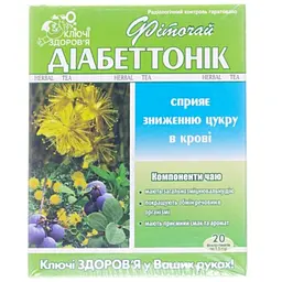 Фиточай Ключи здоровья Диабеттоник в фильтр-пакетах (1.5 г х 20 шт.)