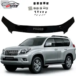 Дефлектор капоту мухобійка для Toyota Land Cruiser Pradо 150 2009-2013 Євро Кріплення (Vip Tuning)