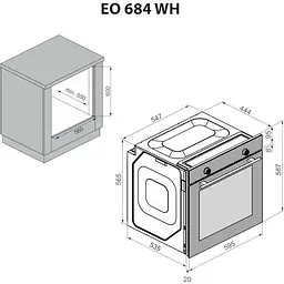 Духова шафа Minola EO 684 WH - мініатюра 13