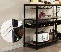 Стіл для кухні Costway Alfred фуршетний в стилі Loft - мініатюра 9