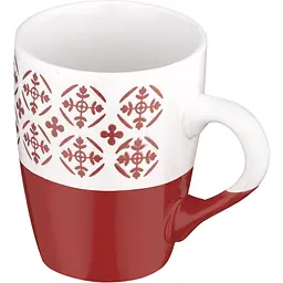 Чашка Ardesto Ornament 320 мл червоно-біла (AR3045R) - мініатюра 3
