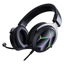 Дротова ігрова гарнітура Onikuma Gaming with LED X10 Pro, USB, 3.5mm, 2.1m, black - мініатюра 2