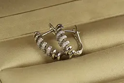 Сережки Xuping Jewelry Пружина 1.6 см сріблясті - мініатюра 2