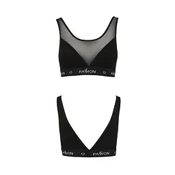 Топ з прозорою вставкою Passion PS002 TOP S, black - мініатюра 5