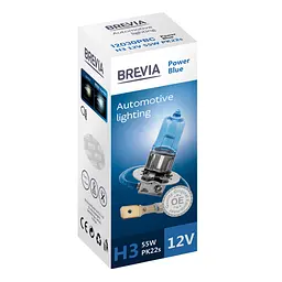 Галогенова лампа Brevia H3 12V 55W PK22s Power Blue CP(12030PBC)
