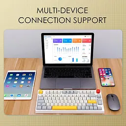 EPOMAKER TH80 Pro 75% гаряча заміна RGB 2.4 ГГц / Bluetooth 5.0 / дротова ігрова механічна клавіатура, з акумулятором ємністю 4000 - мініатюра 3