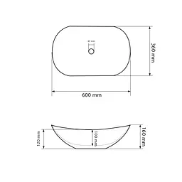 Умивальник VBI Turin gold glossy накладний VBI-011509, Золотий - мініатюра 2