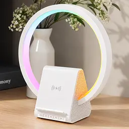 Бездротова зарядка WiWU WI-W021 4в1 15W з Bluetooth колонкою, RGB підсвічуванням та FM радіо - мініатюра 6