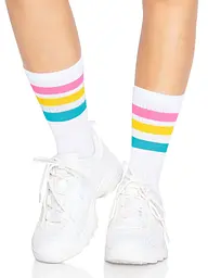 Шкарпетки жіночі в смужку Leg Avenue Pride crew socks Pansexual, 37–43 розмір - мініатюра 3