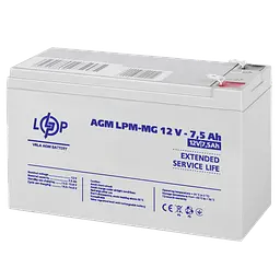 Акумулятор мультигелевий LPM-MG 12V - 7.5 Ah