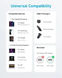 Кабель Anker 322 USB-C to USB-C - 1.8m Nylon білий (6908157) - мініатюра 4