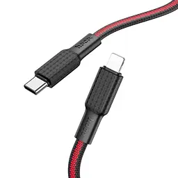 Кабель Hoco X69 Pisces Cable Type-C to Lightning 2,4A 1m Black - Red