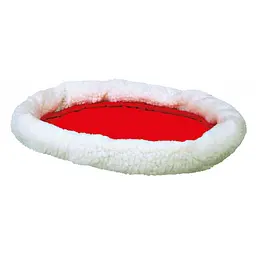Лежак Trixie для котів Cuddly Bed двосторонній білий/червоний 47х38 см - мініатюра 2
