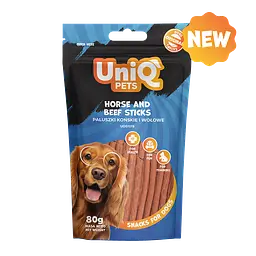 Ласощі для собак UniQ PETS Стіки з конини та яловичини, 80 г - мініатюра 4