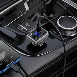 Автомобільний FM модулятор Borofone BC38 bluetooth PD20W+QC3.0 - мініатюра 4