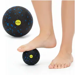 Масажний м'яч Actiget EPP 8 см ACT0095 Black/Blue - мініатюра 2