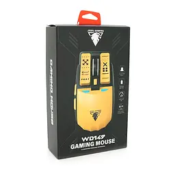 Миша бездротова JEDEL WD149, 3200DPI, 2.4GHZ+Bluetooth 5.0, Black/Yellow, Box - мініатюра 2