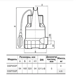 Дренажний насос NPO DSP 750P - мініатюра 4
