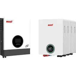 Система зберігання енергії Must PH19-10048 EXP 10kW + 4 АКБ LP16-48100 20.4kWh (51.2V/100Ah/5120Wh) [174059]