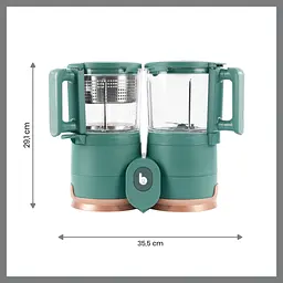 Блендер-пароварка Babymoov Nutribaby Glass зелений (A001132) - мініатюра 6
