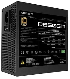 Блок живлення 850 Вт, P850GM, Black, модульний Gigabyte teh0028880 - мініатюра 3